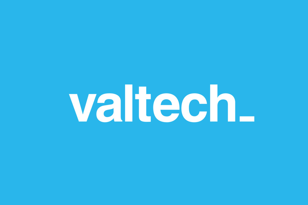 valtech logo white blue