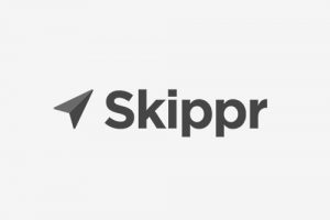 skippr logo black and white