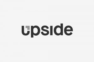 upside logo black and white