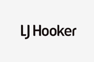 lj hooker logo black and white
